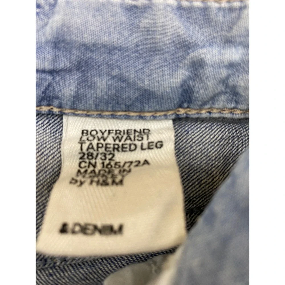 Visible Mending Kintsugi &Denim Boyfriend Style Jeans Distressed 28/32